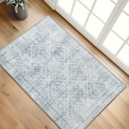 Tapete decorativo MIULEE 2x3 washable azul miniatura 1