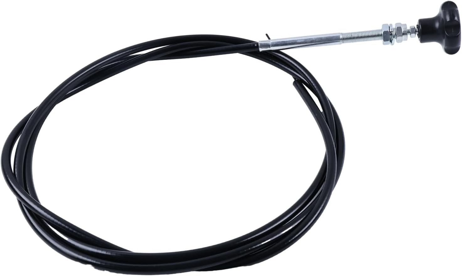 55197 Control Cable 8 Ft with 2'' Black Knob Compatible with Trucks Cars Tractors Household Industrial Machinery