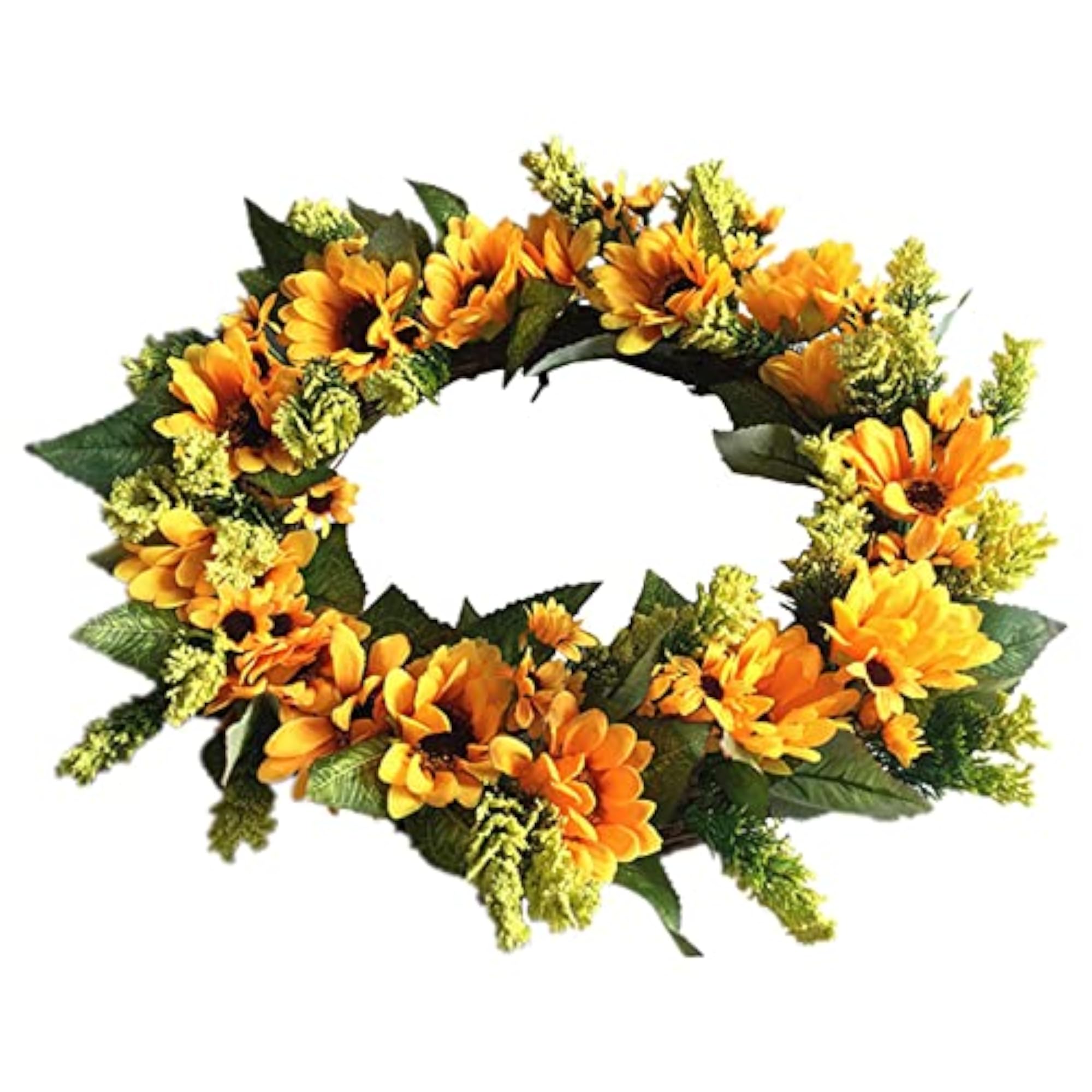 Sunflower Wreath Front Door Garland, 40cm Decor