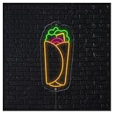 Hängende Kunst Leuchtreklamen Döner Kebab Leuchtreklame Burritos Essen Schnellimbiss Restaurant Straße Laden Feinkostmarkt Küche Zuhause Wanddekoration 48cm(Style D)