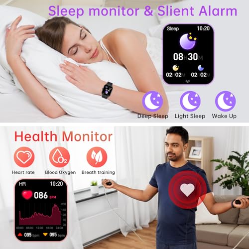 Smart Watch for Men Women Fitness: Make Answer Call Digital Mens Watches Waterproof Running Pedometer Smartwatch for Android Phone iPhone Samsung Compatible Sleep SpO2 Heart Rate Monitor Step Tracker3