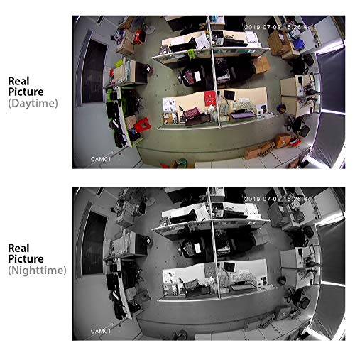 Q-camera CáMara De Seguridad 1080P Tvi/Cvi/Ahd/Cvbs 1/2.9" Sensor De 1,8 mm Lente Audio Incorporado Gran Angular De Ojo De Pez CáMara De Vigilancia De VisióN Nocturna por Infrarrojos para Interiores