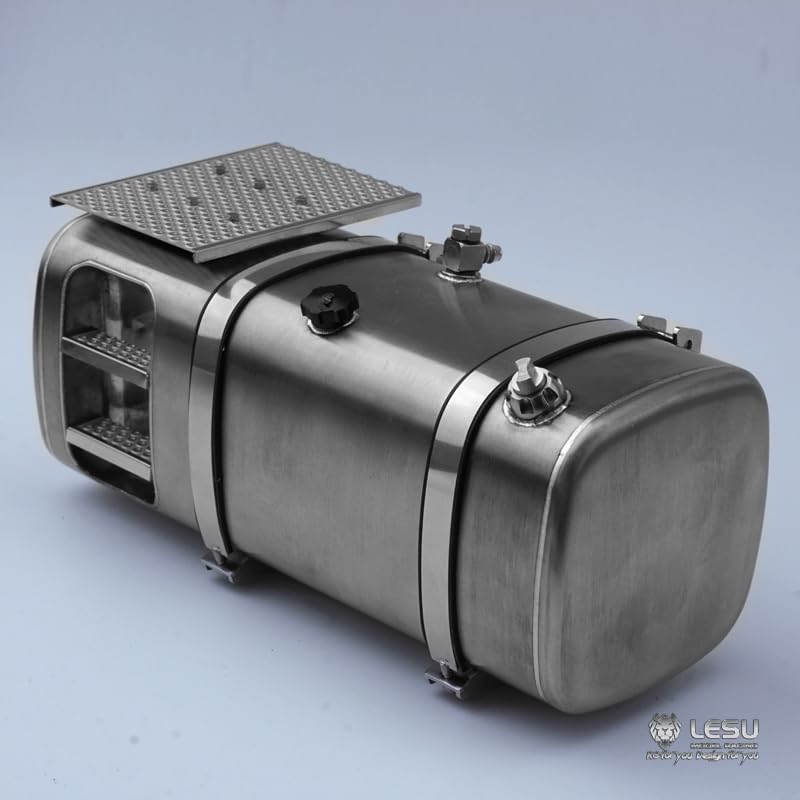 TOUCAN RC HOBBY 1/14 Scale LESU Right Side 130MM Metal Fuel Tank for Handmade DIY for Tamiya RC Truck Model Parts
