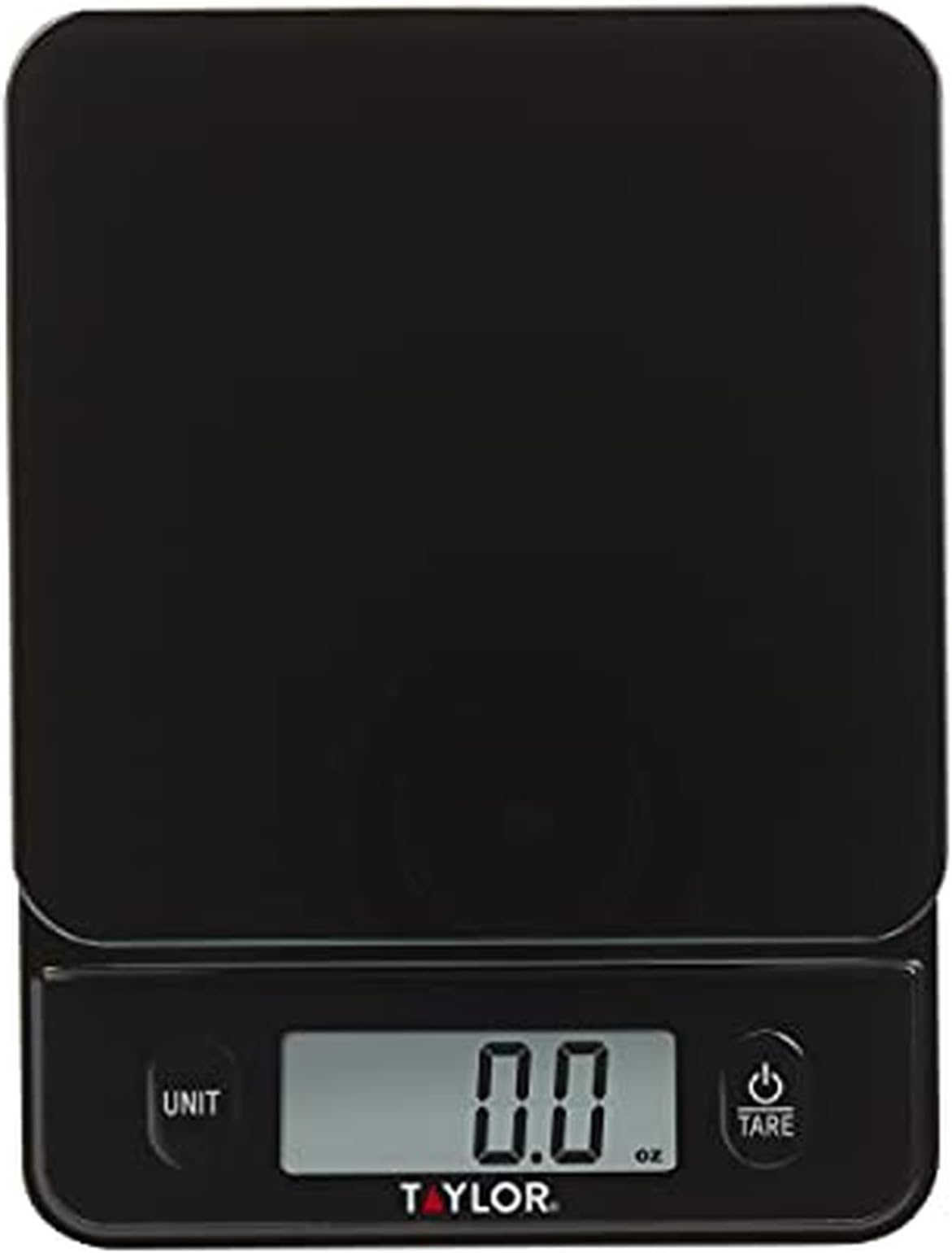 Glass Top Food Scale with Touch Control Buttons, 11 lb Capacity, Black