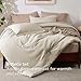 Bedsure Full Comforter Set Beige, 8 Pieces Prewashed Full Size Bed in a Bag with Soft Fleece Bed Blanket, Down Alternative Bedding Set for All Seasons, Sheets, Pillowcases & Shams