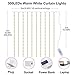 Yizhet Luces de Cadena de Cortina, 3x3m 300 Cortina Luces LED Luz...