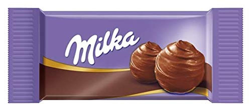 Milka Naps Mix - Mini caramelle al cioccolato in 4 varietà: latte alpino, fragola, nocciola, crème au cacao - 1 x 1,7 kg