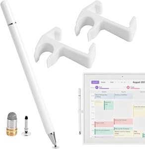 Calendar Stylus Pen for Skylight, Durable Smart Stylus Pen with 2 Spare Replacement Tips & 2 Mounts Practical Accessories for Skylight 15in Calendar