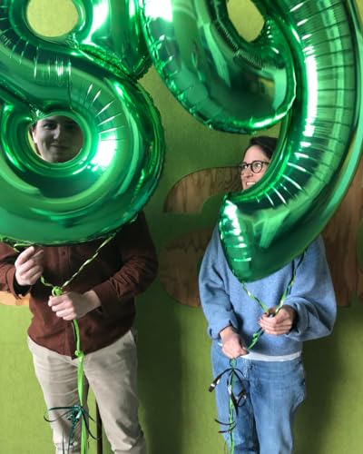 Image of Dark Green Number 8 Balloon 40 Inch, 8th Birthday Party Decorations, Giant 8 Foil Balloon for Party Supplies