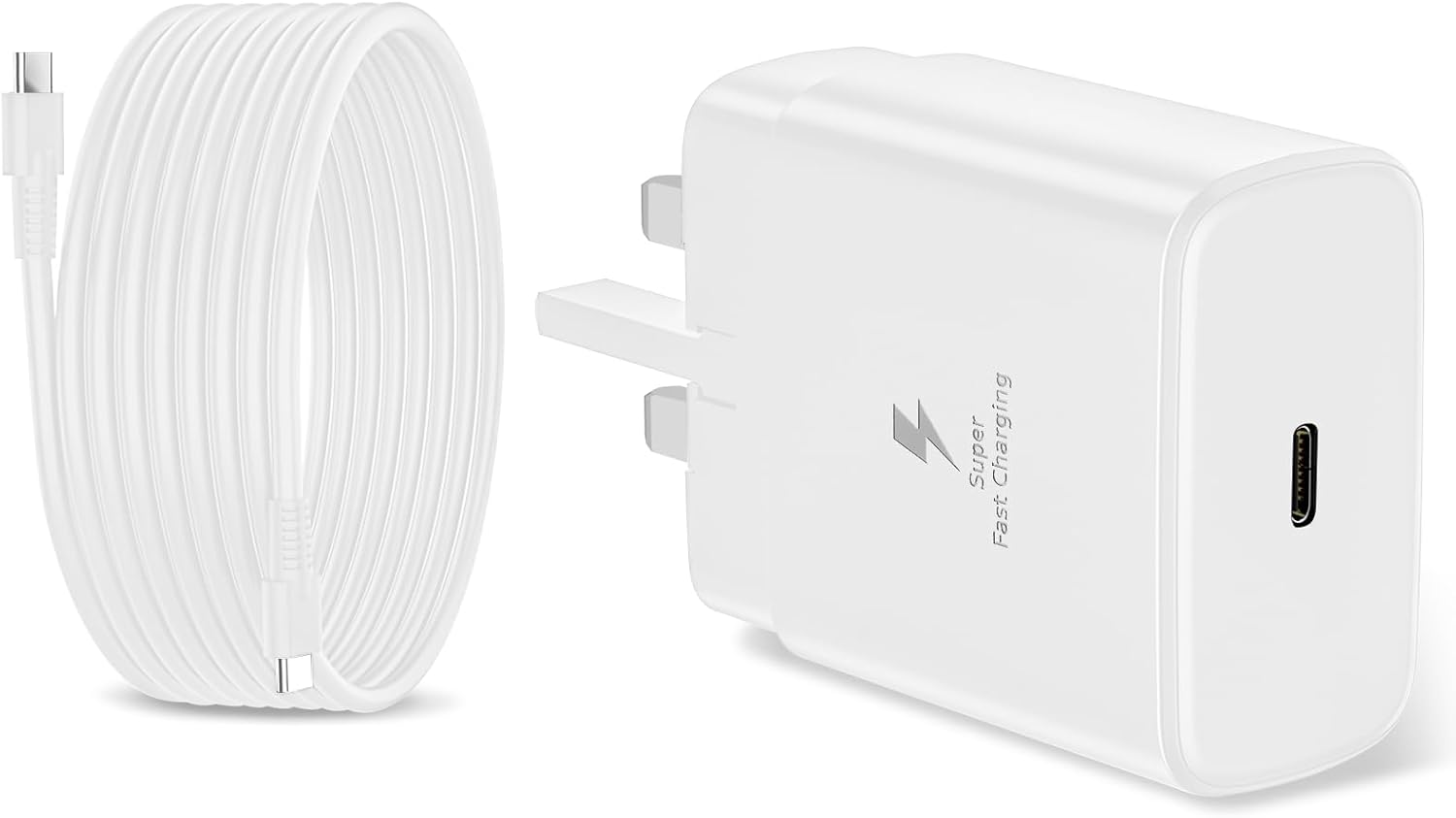 45W Fast Charger USB C, 6.5FT/2M USB C Charger Fast Charging for Samsung S25/S24/Plus/Ultra, PD 3.0 GaN Type C Charging Block Compatible with iPhone 17/16/15 and More