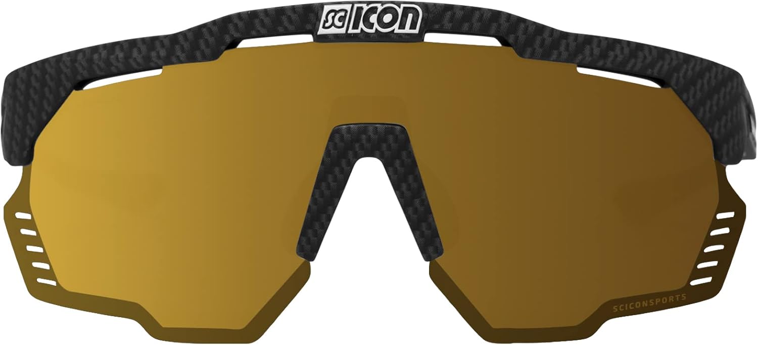 SCICON Sports Aeroshade Kunken Sport Performance Sunglasses (Carbon Matt/Multimirror Bronze)