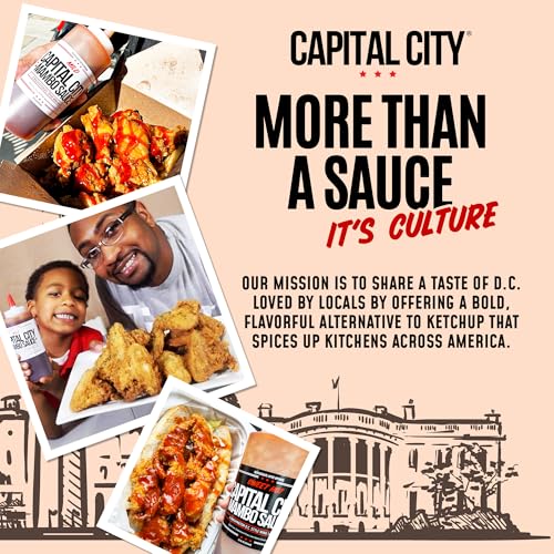 Capital City Mambo Sauce Sweet Hot & Mild Variety Pack, Washington DC Wing Sauces, Perfect Condiment for Wings Chicken Pork Beef Seafood Burgers Rice or Noodles, 32oz & 12oz (2 Pack) - Image 9