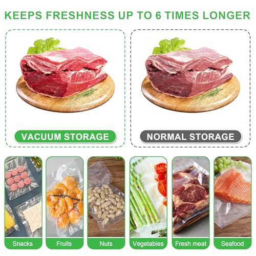 10 Rollen Vakuumierbeutel, 15/20/25/28/30 x 300cm, Vakuumierbeutel Rolle, Vakuumierfolie, Einschweißfolie für Vakuumierer, Vakuumierfolie für alle Vakuumiergerät, BPA-frei, Reißfest