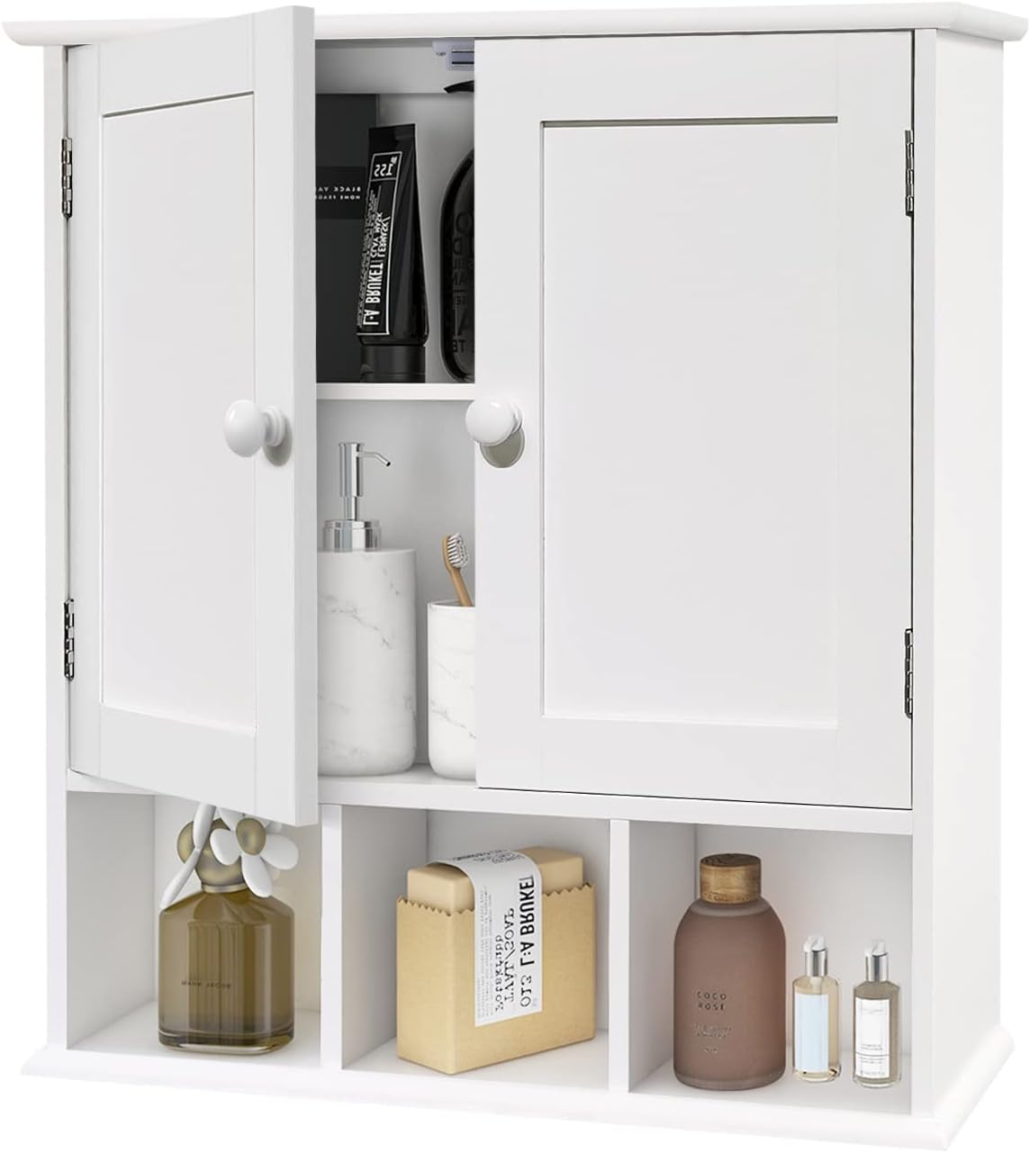 TaoHFE Bathroom Wall Cabinet Medicine Cabinets White for Bathroom Laundry Room Kitchen