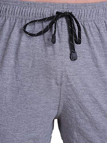 Image of T.T. Cotton Blend Shorts for Men | Regular Fit | Elasticated & Zipper | 2 Sided Pockets & 1 Back Pocket | Solid | Above Knee Length Bermuda Short | Ideal for Casual Outings