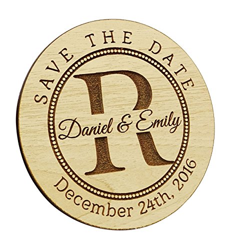 Bois aimant cadeau personnalisé pour invités de mariage rustique - 2