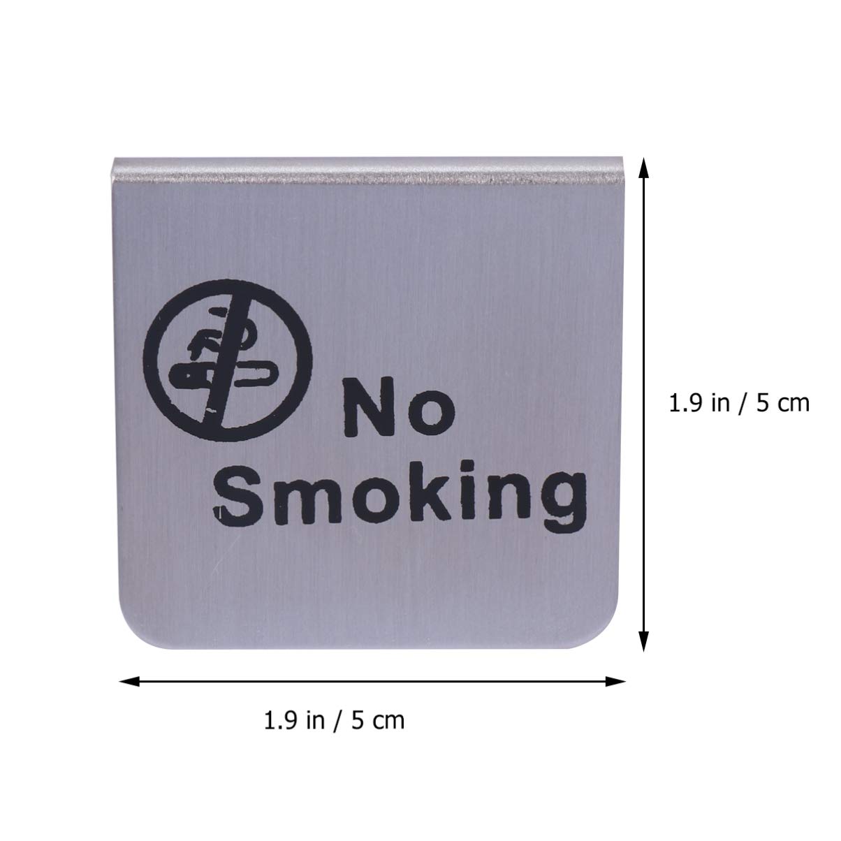 JECOMPRIS Desktop No Smoking Sign No Table Tent Sign Table No Stainless No s for No Warning Outdoor s Outdoor Double Sided No Smoking Tent - Image 3