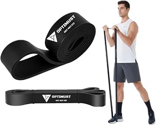 OPTIMUST Heavy Resistance Band for Exercise, Stretching & Pull Up Band - Upto 50 KG | Latex Free Resistance Band Set for E... Price In India