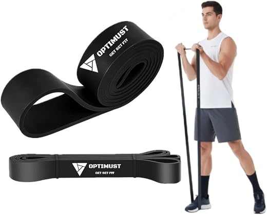 OPTIMUST Heavy Resistance Band for Exercise, Stretching & Pull Up Band - Upto 50 KG | Latex Free Resistance Band Set for E...