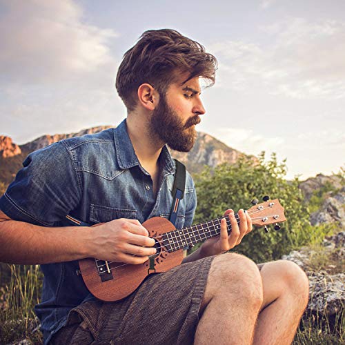 Sangles pour Ukulélé Véritable Bracelet en Cuir Double Couche Épaule Réglable avec Double Crochets en J Sans Perçage… - Les Beatles, Paul McCartney, John Lennon, RIngo Starr, George Harrison Sangles pour Ukulélé Véritable Bracelet en Cuir Double Couche Épaule Réglable avec Double Crochets en J Sans Perçage… – Image 4
