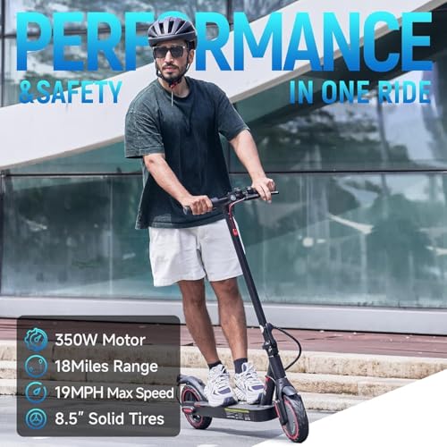 Image of iScooter Electric Scooter Adults, 18 /15 /12 Miles Long Range,22 /19 /18 Mph Top Speed, Commuting Electric Scooter with Cruise Control, Double Braking Systems Escooter for Adults and Teens