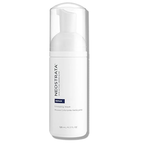 NEOSTRATA Exfoliating Wash Revitalizing Foaming Facial Cleanser with Polyhydroxy Acid For All Skin Types Soap-Free Fragrance-Free, 4.2 Fl Oz (Pack of 1)