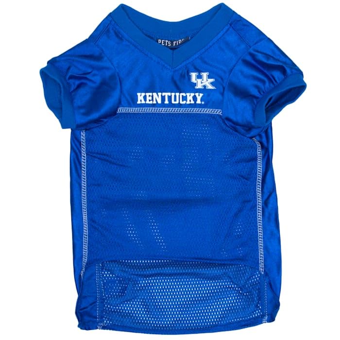 Image of Pets First NCAA College Kentucky Wildcats Mesh Jersey for Dogs & Cats, X-Large. Licensed Dog Jersey with Your Favorite Football /Basketball College Team