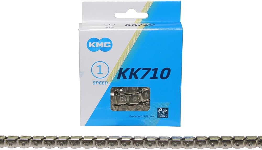 Bike KMC Chain 1/2x1/8x112-1/2 Link 1/Speed Kool Knight KK710 Silver.