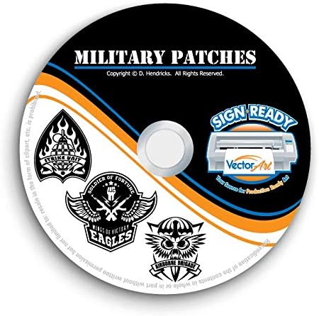 Military Army Navy Marines Patches Clipart-Vector Clip Art-Vinyl Cutter Plotter Images-T-Shirt Graphics CD