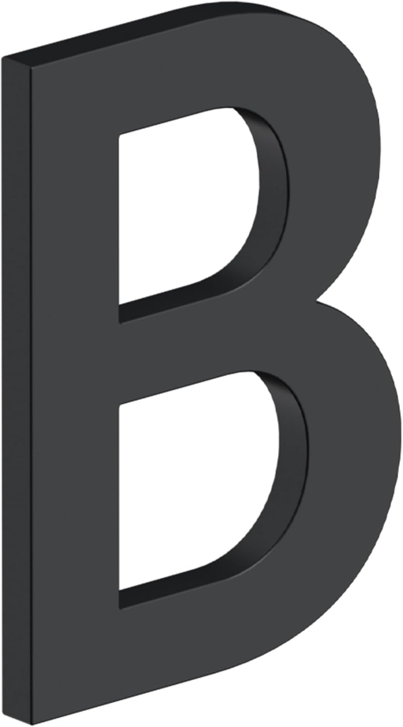 DELTANA 4" HIGHT LETTER, B SERIES WITH RISERS, STAINLESS STEEL (Brushed Stainless, C)