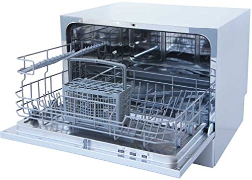 Spt Sd-2224Ds Energy Star Compact Countertop Dishwasher With Delay Start - Portable Dishwasher With Stainless Steel Interior And 6 Place Settings Rack Silverware Basket, Silver #TOP3