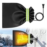 DZGKGM Electric Heated Outdoor Faucet Cover for Winter, 8.6×6.7" Faucet Cover for Outdoor Spigot, 12W Energy-Saving Heating Pad, Reflective Strip, Waterproof for RV Camper Home & Patio Winterizing