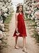 Galawaqe Kids A-Line Halter Neck Chiffon Junior Bridesmaid Dresses Fancy Girl Dress Wedding Elegant Party Gown 5-14 Years Wine Red