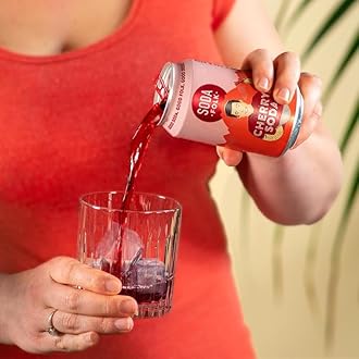 Soda Folk Cherry Soda, American Style Fizzy Drinks, No Added Sugar, Refreshing Soft Drink, 100% Natural Ingredients, Gluten Free & Vegan (24 x 330ml Cans)