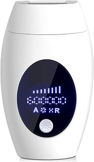 Sistema de Remoção de Pêlos ,Sistema de remoção de pêlos em casa para mulheres e homens Dispositivo removedor de pêlos indolor permanente 600.000 flashes 8 níveis para rosto, pernas, braços, axilas, biquíni, corpo inteiro,
