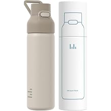 24oz Insulated Water Bottle, 316L Stainless Steel Double Wall Vacuum Bottle, Keeps Drinks Cold or Warm, Leakproof One-Handed Flip Lid for Gym, Office, Travel & Daily Use 1 Pack