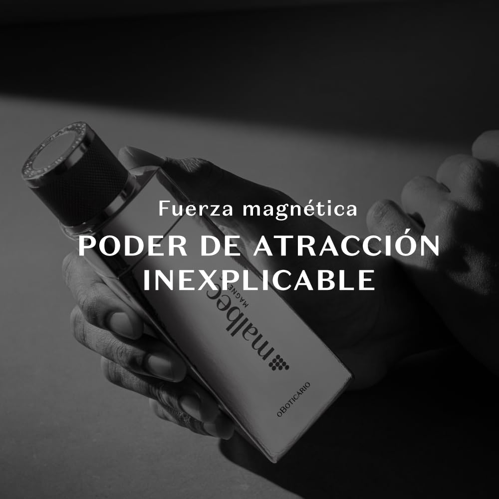 O Boticário | Malbec Magnetic | Eau de Toilette Hombre | 90 ml | Perfume Hombre EDT | Amaderada Afrutada | Cardamomo y pachulí | Alcohol vínico | Larga duración | Vegano | 90 ml