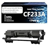 ❤ Compatibilité: la boîte à encre compatible de remplacement CF233A est adaptée à l'imprimante pour HP LaserJet Ultra MFP M134fn/134a/M106w. Il contient des puces. Avant d'acheter, consultez attentivement votre modèle de compatibilité imprimante et achetez la cartouche d'encre correspondante.