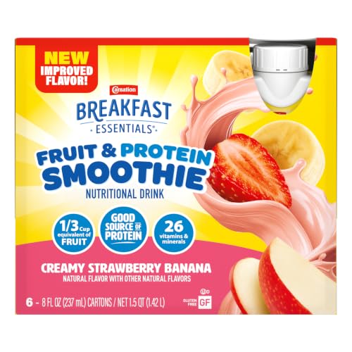 Image of Carnation Breakfast Essentials Fruit & Protein Smoothie, Strawberry Banana
