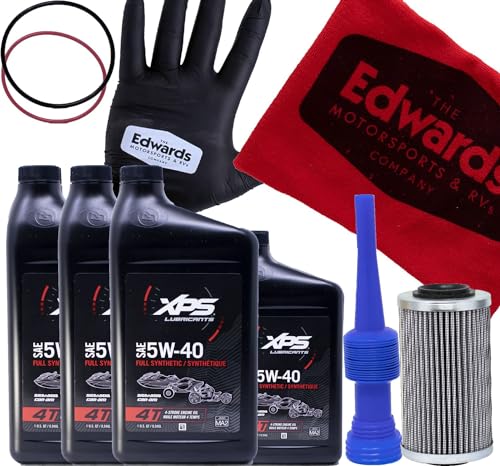 Edwards Full Synthetic Oil Change Kit fits SeaDoo 1500cc or More 4Tec or Ace Engines