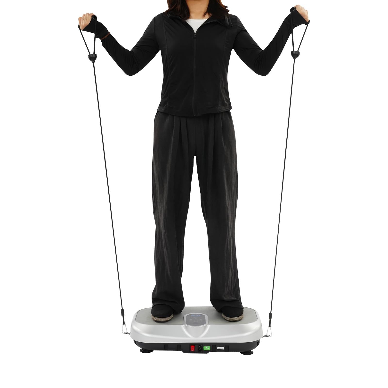 Plataforma Vibrate Fitness 120 Velocidades Cuerdas Casa Deporte | Plataforma ABS Vibraciones 4D 120 Velocidades Ajustables Cuerdas Tracción Fitness Hogar Entrenamiento Completo Deporte Hogar