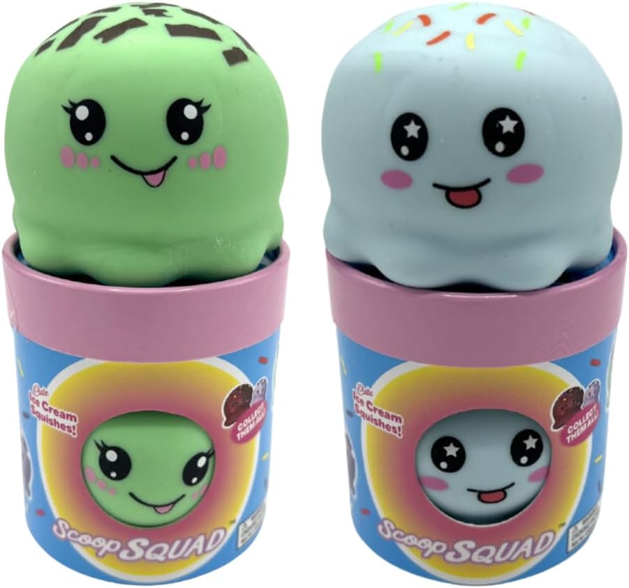 2 Pack Scoop Squad Squishy Ice Cream Scoops- Jiminy and Mighty
