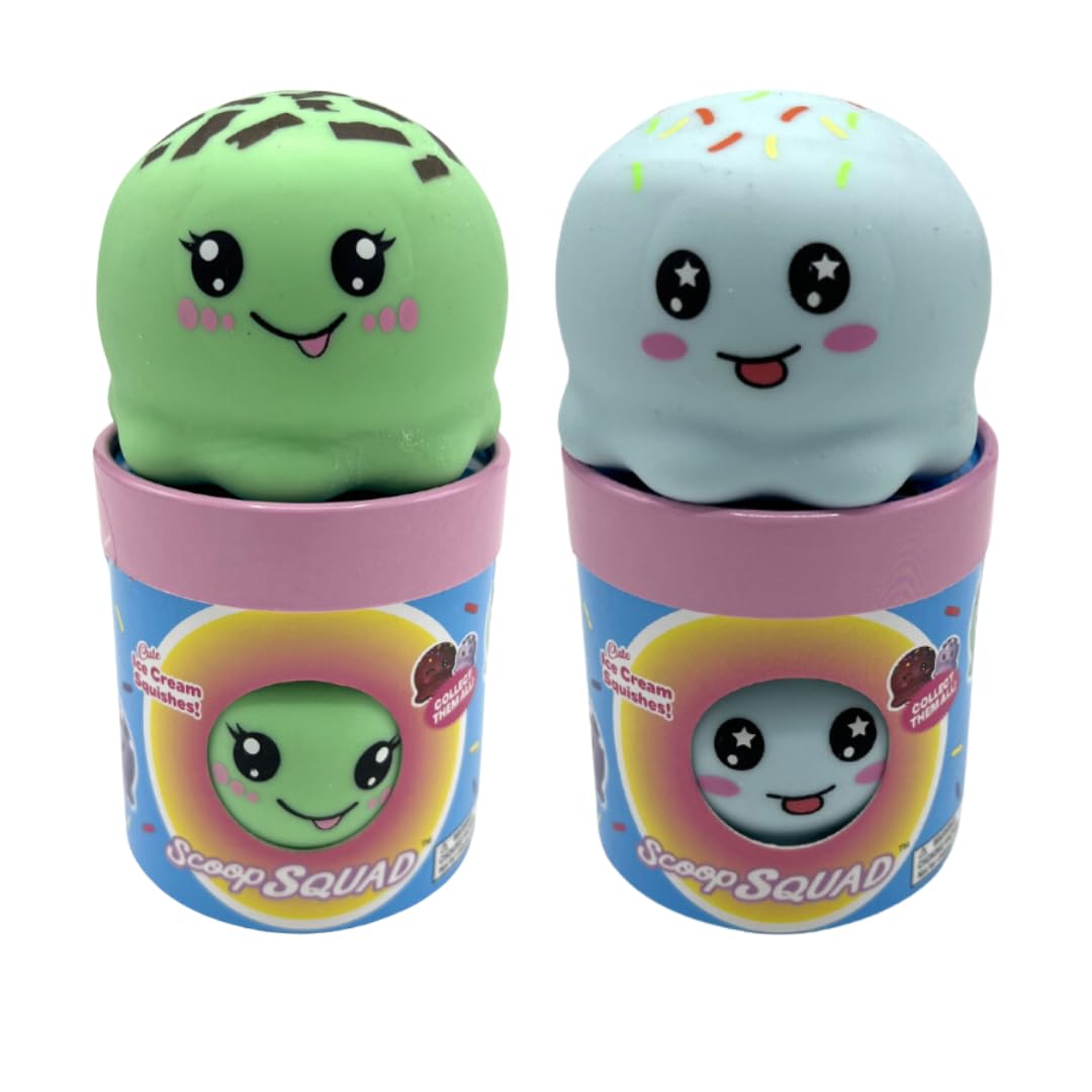 Kalan 2 Pack Scoop Squad Squishy Ice Cream Scoops- Jiminy and Mighty