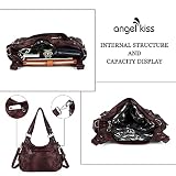 Angelkiss Duże torebki dla kobiet, sprane, sztuczna skóra, crossbody, hobo, na ramię, X-Large