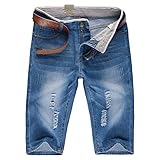 👖【𝐌𝐚𝐭é𝐫𝐢𝐞𝐥】: Ce short en jean décontracté est fabriqué en denim extensible, ce qui le rend doux et confortable pour toutes les activités quotidiennes de l'été.