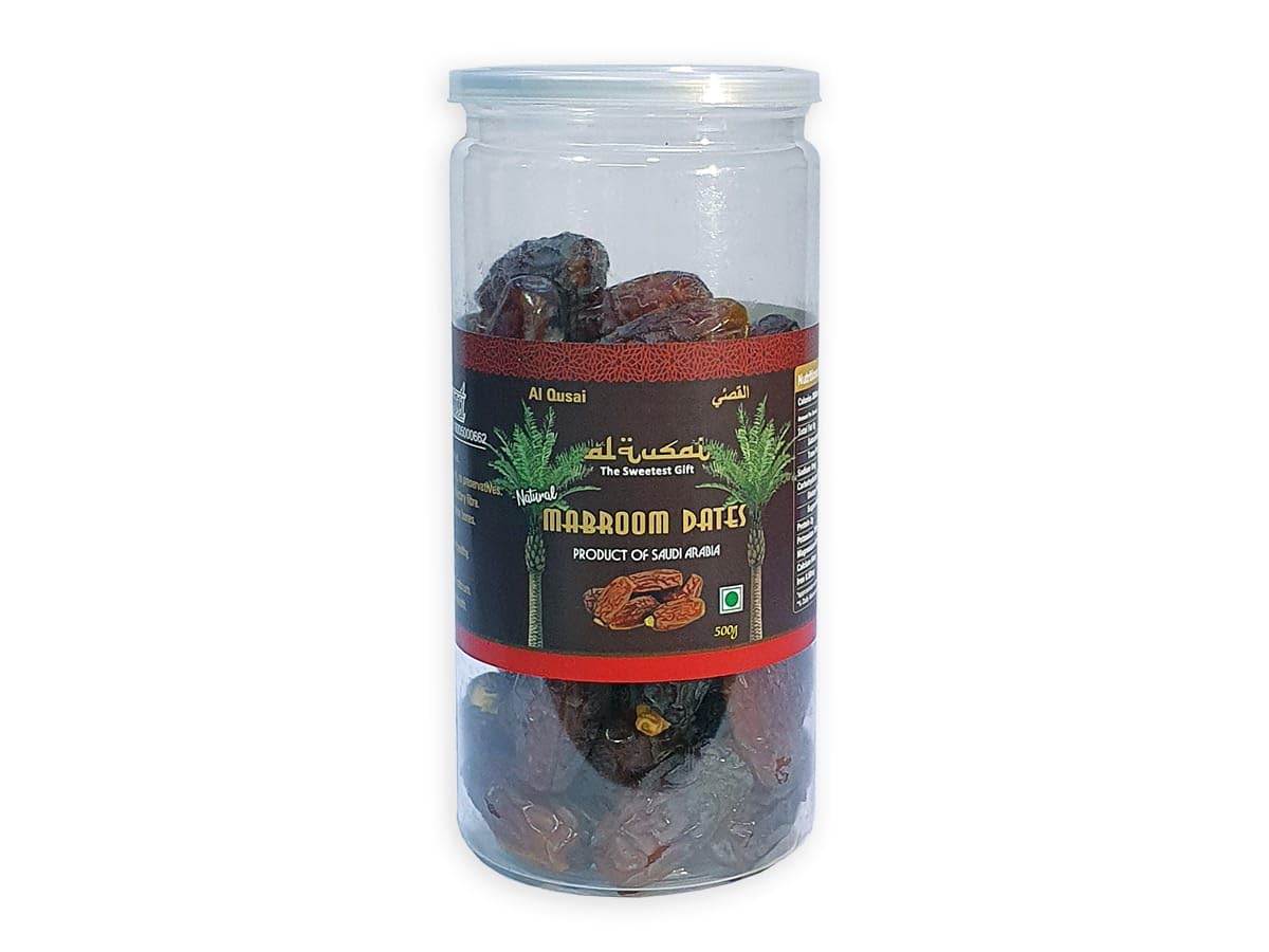 Al Qusai Mabroom Dates, Saudi Arabia 500g Soft Dry Dates Petcan