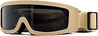 Vista 9 de SPOSUNE gafas airsoft tácticas anti vaho para el ejército con 3 lentes intercambiables, protección UV400, gafas de desierto para airsoft