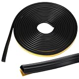 Joyfolk 20ft Silicone Weather Stripping Door Seal Strip Self Adhesive Door Gasket Seal for Window Flexible Fire Smoke Gasket Soundproofing Sealing Building Products for Indoor Outdoor Commercial