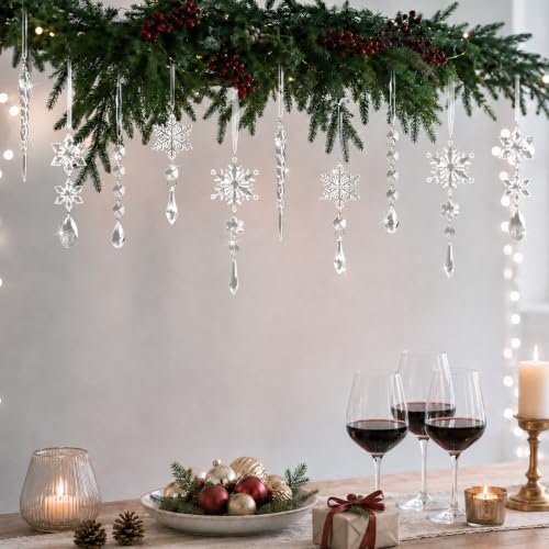 Image of Crystal Ornaments for Christmas Tree Winter Wonderland Decorations