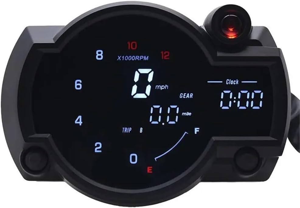 Motorcycle Odometer Gauge Motorcycle Meter Digital Universal Tachometer Motorcycle Odometer Meter 0~199KM/H Motorbike Dashboard